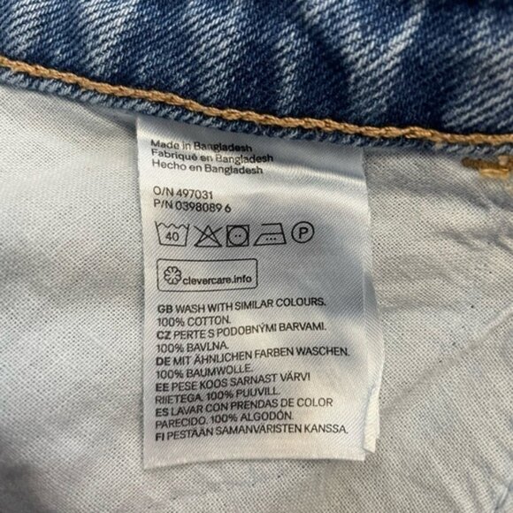 H&M Denim Shorts 6 Medium Summer Jean Short Mom Jeans Pant Bottom Beach Vacation - Picture 4 of 9